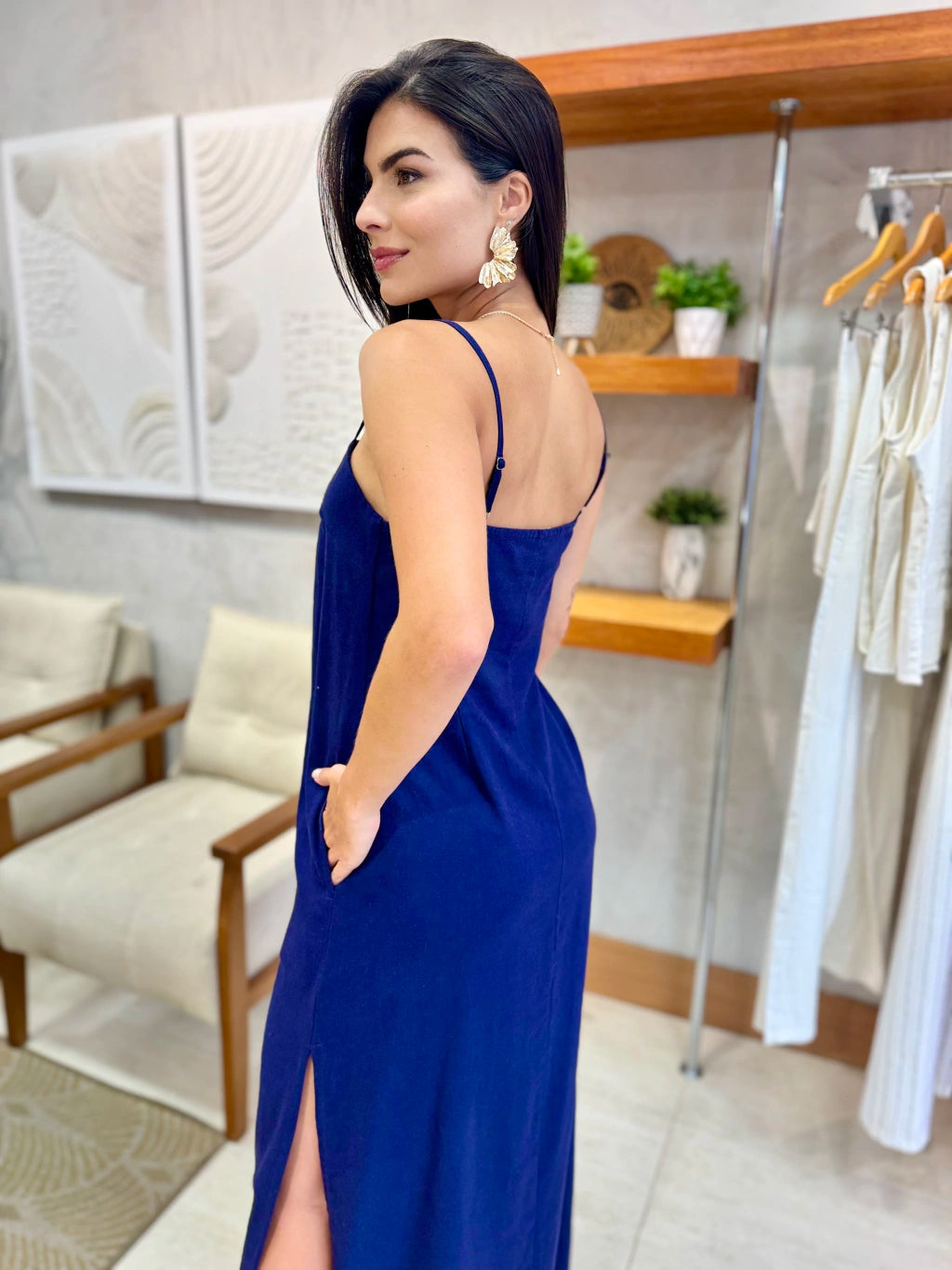 Vestido Linho Mayla